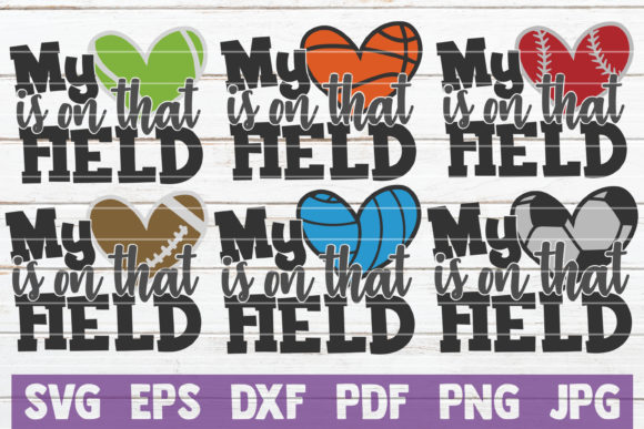 My Heart is on That Field SVG Bundle